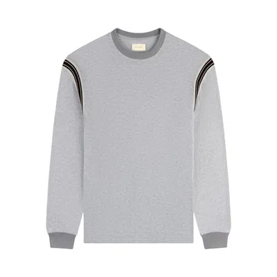 Pre-owned Aimé Leon Dore Long-sleeve Slub Tee 'silver Mix' | Grey | Men's Size L In Gray