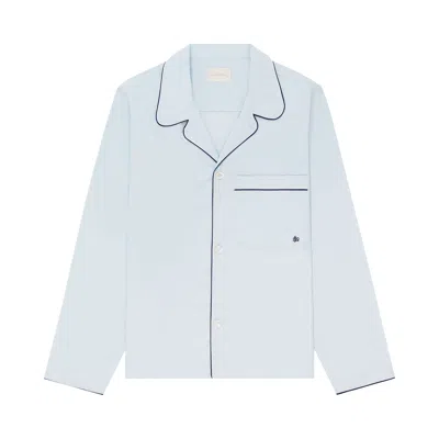 Pre-owned Aimé Leon Dore Lounge Shirt 'sky Writing' | Blue | Men's Size Xs