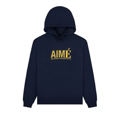 Pre-owned Aimé Leon Dore Market Hoodie 'navy Blazer' | Blue | Men's Size Xs