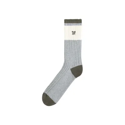 Pre-owned Aimé Leon Dore Marled Crest Socks 'kalamata' | Green | Men's Size Onesize