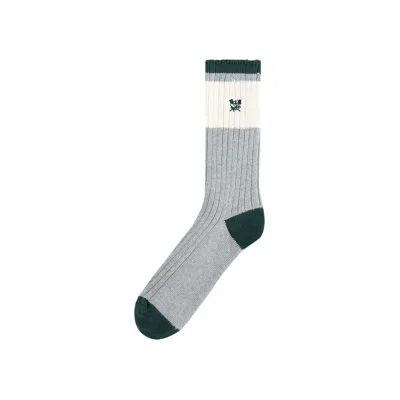 Pre-owned Aimé Leon Dore Marled Crest Socks 'pine Grove' | Green | Men's Size Onesize
