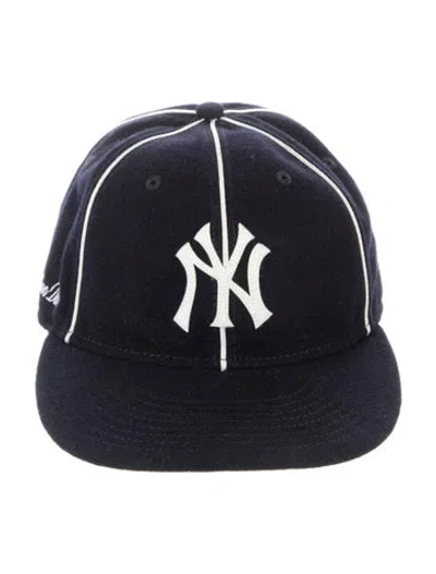 Pre-owned Aimé Leon Dore Melton Wool Fitted Baseball Cap In Blue