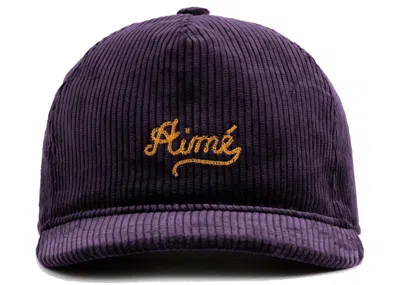 Pre-owned Aimé Leon Dore Men's Aime Leon Dore Aime Chain Stitch Hat (fw21) In Purple