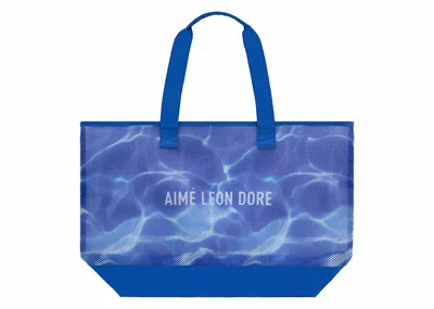 Pre-owned Aimé Leon Dore Men's Aime Leon Dore Aqua Print Mesh Tote Bag In Blue