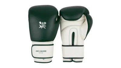 Pre-owned Aimé Leon Dore Men's Aime Leon Dore Crest Boxing Gloves In Green/cream In Multi