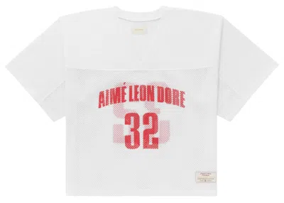 Pre-owned Aimé Leon Dore Men's Aime Leon Dore Cropped Practice Jersey In White/red