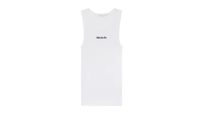 Pre-owned Aimé Leon Dore Men's Aime Leon Dore Embroidered Logo Tank Top In White