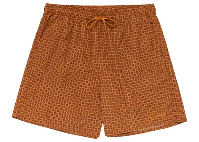 Pre-owned Aimé Leon Dore Men's Aime Leon Dore Foulard Swim Short In Orange