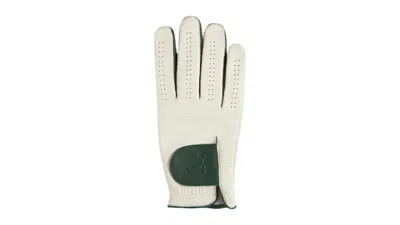 Pre-owned Aimé Leon Dore Men's Aime Leon Dore Golf Leather Right Handed Glove Glove In White/black In Multi