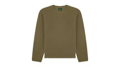 Pre-owned Aimé Leon Dore Men's Aime Leon Dore Golf Longsleeve Fleece Tee Shirt In Winter Moss