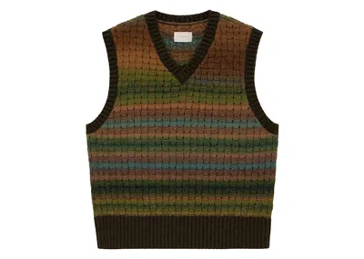 Pre-owned Aimé Leon Dore Men's Aime Leon Dore Gradient Basketweave Knit Vest
