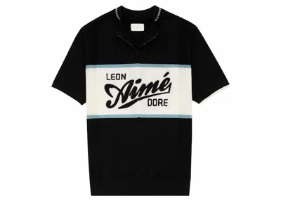 Pre-owned Aimé Leon Dore Men's Aime Leon Dore Knit Cycling Jersey In Black