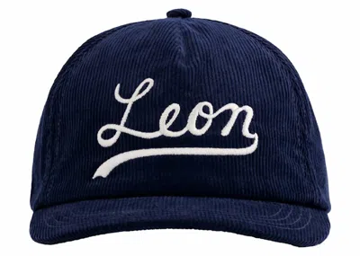 Pre-owned Aimé Leon Dore Men's Aime Leon Dore Leon Corduroy Hat In Navy Blue