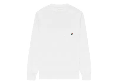 Pre-owned Aimé Leon Dore Men's Aime Leon Dore Longsleeve Crest Pocket Tee Shirt In White