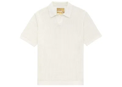Pre-owned Aimé Leon Dore Men's Aime Leon Dore Mesh Knit Polo Shirt In White