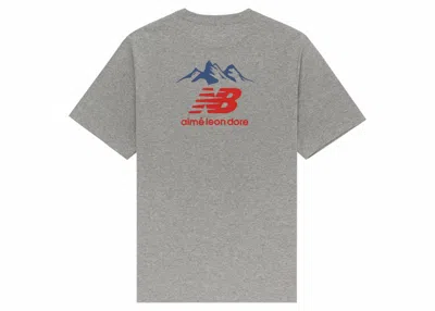 Pre-owned Aimé Leon Dore Men's Aime Leon Dore New Balance Graphic Logo Tee Shirt In Grey