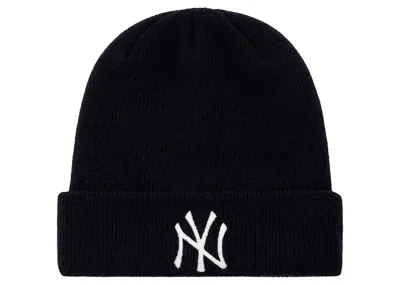 Pre-owned Aimé Leon Dore Men's Aime Leon Dore New Era Chainstitch Yankees Beanie In Navy Blue