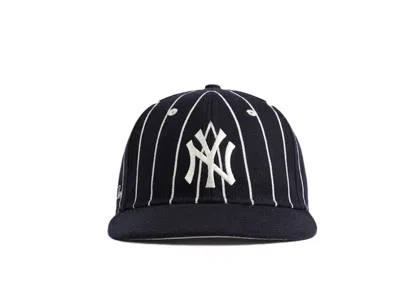 Pre-owned Aimé Leon Dore Men's Aime Leon Dore New Era Wool Pinstripe Yankee Hat In Navy Blue