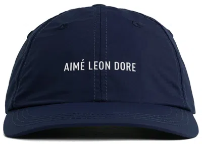 Pre-owned Aimé Leon Dore Men's Aime Leon Dore Nylon Sport Hat In Navy Blue