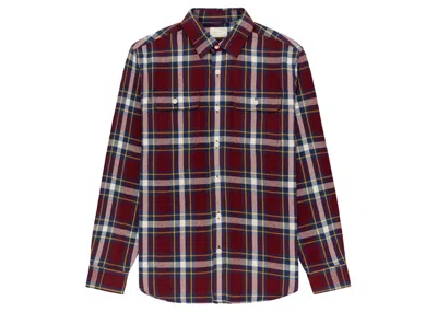 Pre-owned Aimé Leon Dore Men's Aime Leon Dore Plaid Cotton Shirt In Red