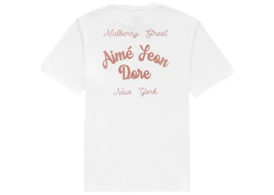 Pre-owned Aimé Leon Dore Men's Aime Leon Dore Printed Chain Stitch Tee Shirt In White