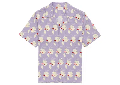 Pre-owned Aimé Leon Dore Men's Aime Leon Dore Printed Leisure Shirt In Purple