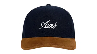 Pre-owned Aimé Leon Dore Men's Aime Leon Dore Suede Brim Country Hat In Navy Blue