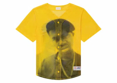 Pre-owned Aimé Leon Dore Men's Aime Leon Dore The Genesis Mesh Baseball Jersey In Yellow