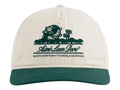 Pre-owned Aimé Leon Dore Men's Aime Leon Dore Unisphere Hat In Cream/green