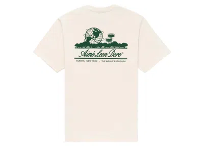 Pre-owned Aimé Leon Dore Men's Aime Leon Dore Unisphere Shortsleeve Tee Shirt In Cream