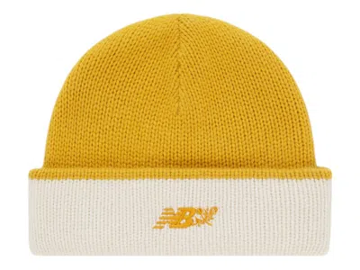 Pre-owned Aimé Leon Dore Men's Aime Leon Dore X New Balance 997 Two Tone Wool Beanie In Yellow