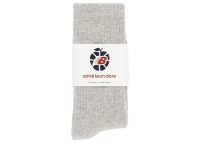Pre-owned Aimé Leon Dore Men's Aime Leon Dore X New Balance Crew Sock In Grey In Gray