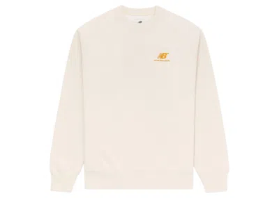 Pre-owned Aimé Leon Dore Men's Aime Leon Dore X New Balance Crewneck Sweatshirt In Cream In White