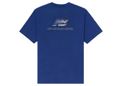 Pre-owned Aimé Leon Dore Men's Aime Leon Dore X New Balance Logo Tee Shirt In Blue