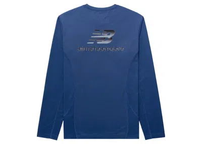 Pre-owned Aimé Leon Dore Men's Aime Leon Dore X New Balance Longsleeve Racing Tee Shirt In Blue