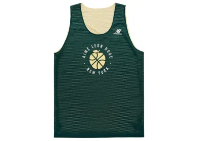 Pre-owned Aimé Leon Dore Men's Aime Leon Dore X New Balance Reversible Jersey In Green/yellow