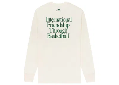 Pre-owned Aimé Leon Dore Men's Aime Leon Dore X New Balance Sonny League Longsleeve Tee Shirt In Cream