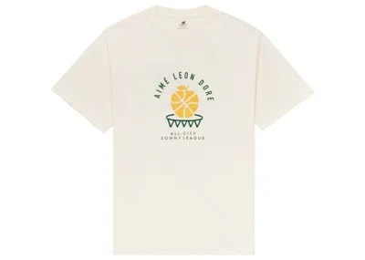 Pre-owned Aimé Leon Dore Men's Aime Leon Dore X New Balance Sonny League Tee Shirt In Cream In White