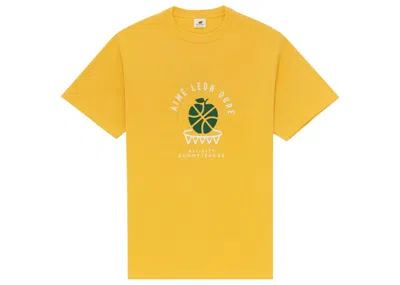 Pre-owned Aimé Leon Dore Men's Aime Leon Dore X New Balance Sonny League Tee Shirt In Yellow