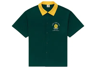 Pre-owned Aimé Leon Dore Men's Aime Leon Dore X New Balance Sonny League Warm Up Shirt In Green