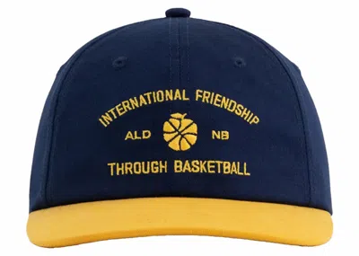 Pre-owned Aimé Leon Dore Men's Aime Leon Dore X New Balance Sonny Ny Lftb Hat In Navy Blue/yellow