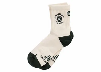 Pre-owned Aimé Leon Dore Men's Aime Leon Dore X New Balance Sonny Ny Performance Sock In Cream