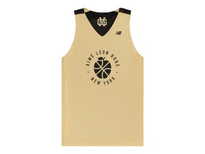 Pre-owned Aimé Leon Dore Men's Aime Leon Dore X New Balance Sonny Ny Reversible Jersey In Gold/black In Multi