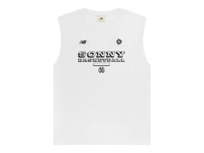 Pre-owned Aimé Leon Dore Men's Aime Leon Dore X New Balance Sonny Ny Warmup Tank Top In White