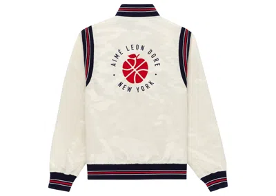 Pre-owned Aimé Leon Dore Men's Aime Leon Dore X New Balance Team Jacket In White