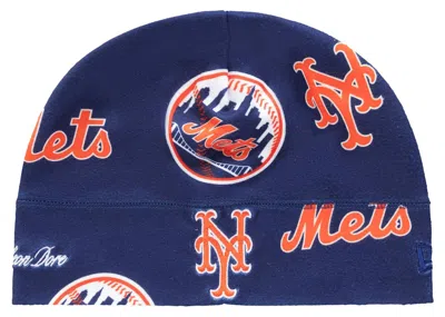 Pre-owned Aimé Leon Dore Men's Aime Leon Dore X New Era Mets Fleece Skull Cap In Blue