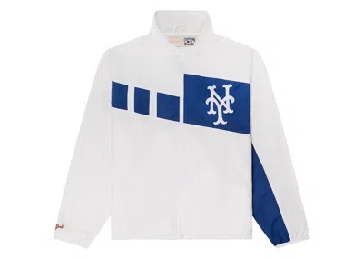 Pre-owned Aimé Leon Dore Men's Aime Leon Dore X New York Mets Colorblock Windbreaker In White