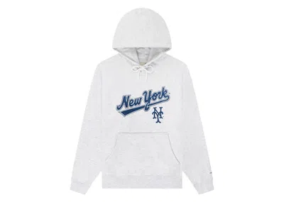 Pre-owned Aimé Leon Dore Men's Aime Leon Dore X New York Mets Logo Hoodie In Grey
