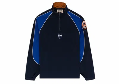 Pre-owned Aimé Leon Dore Men's Aime Leon Dore X New York Mets Nylon Pullover In Navy Blue