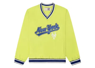 Pre-owned Aimé Leon Dore Men's Aime Leon Dore X New York Mets Nylon Vneck Pullover In Green
